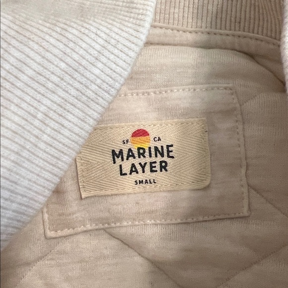 Marine Layer Corbet Quilted Jacket in Ivory Size XS - Picture 9 of 12